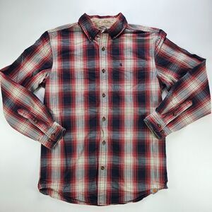 Carhartt 100 Cotton Men's Plaid Flannel Button Down LS Shirt Medium